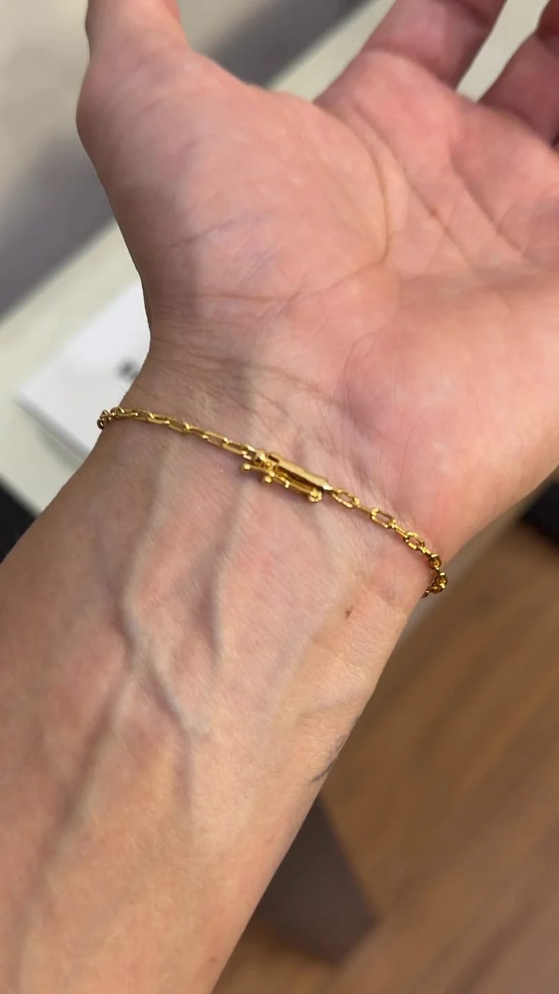 Pulseira Cadeado Alongado 2mm