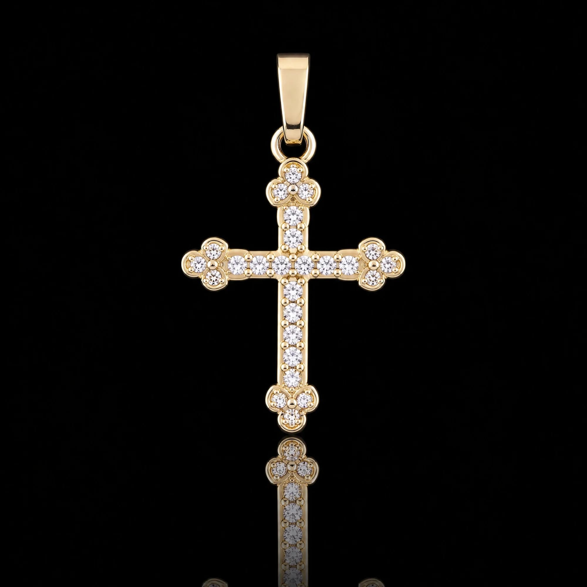 Pingente Crucifixo Cravejado NJ PP