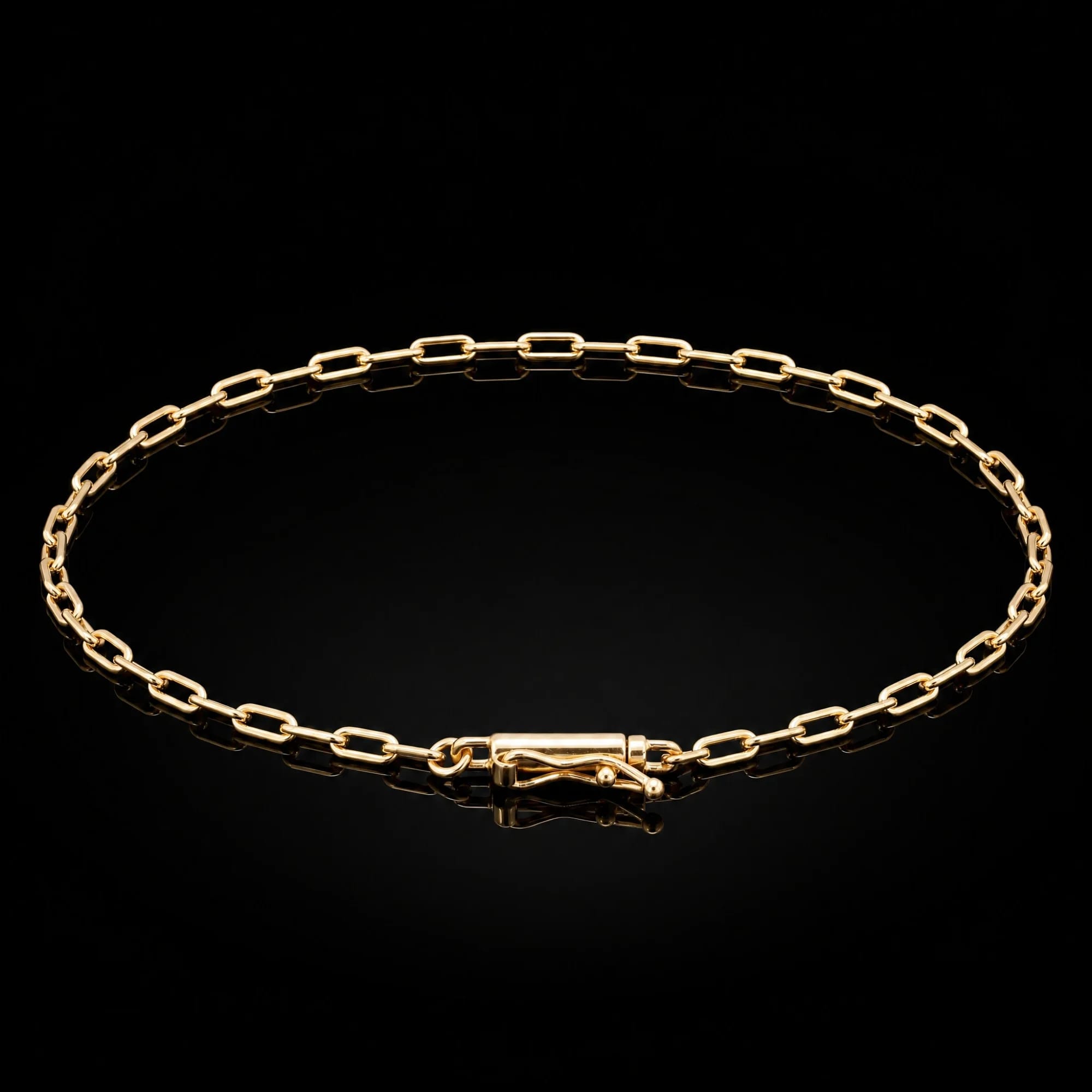 Pulseira Cadeado Alongado 2mm