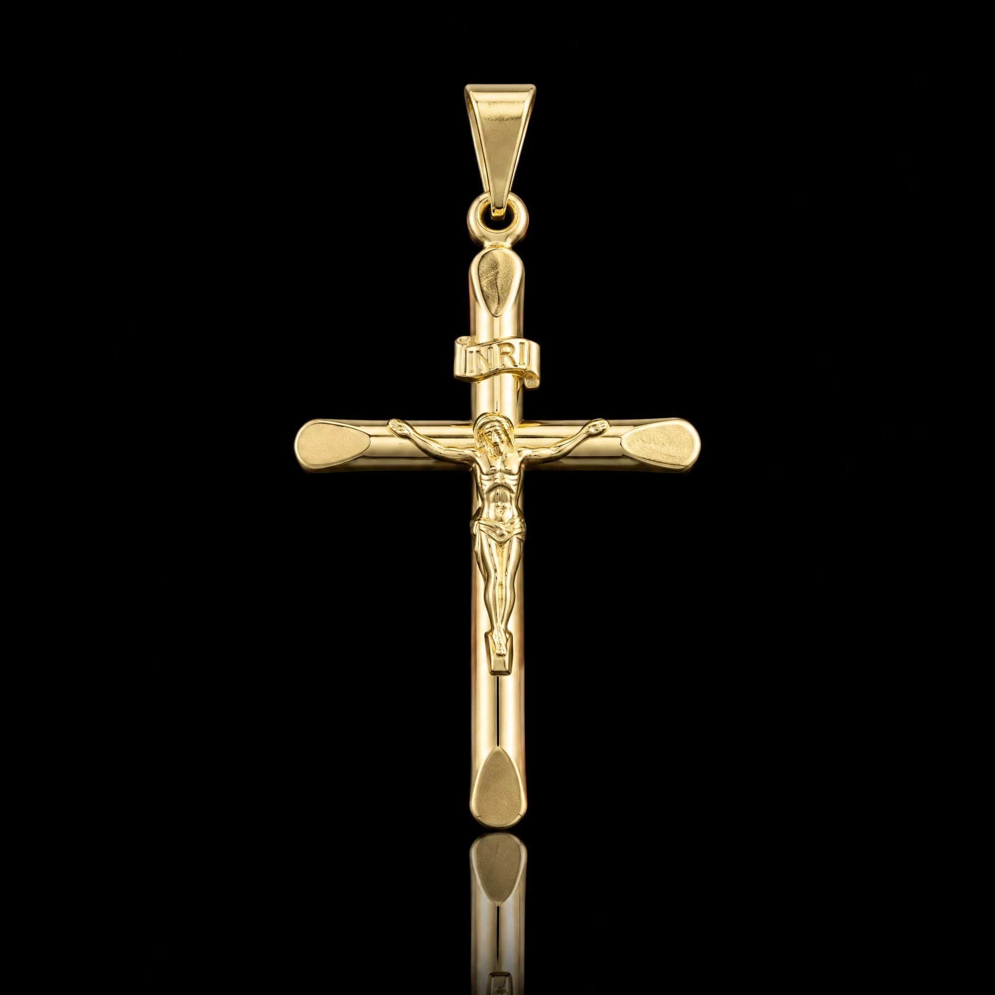Pingente Crucifixo Estampado com Cristo