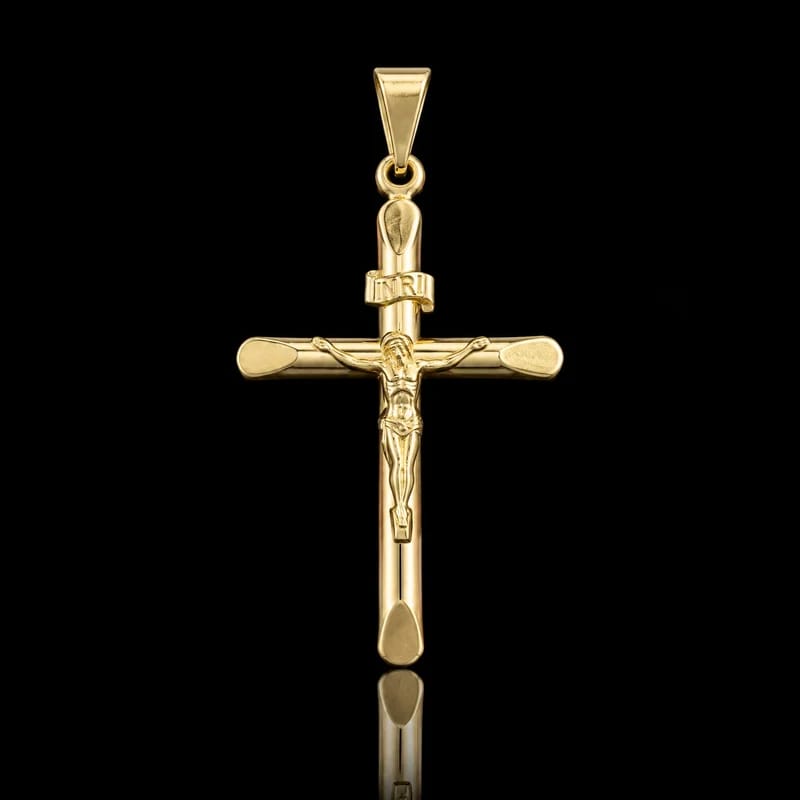 Pingente Crucifixo Estampado com Cristo