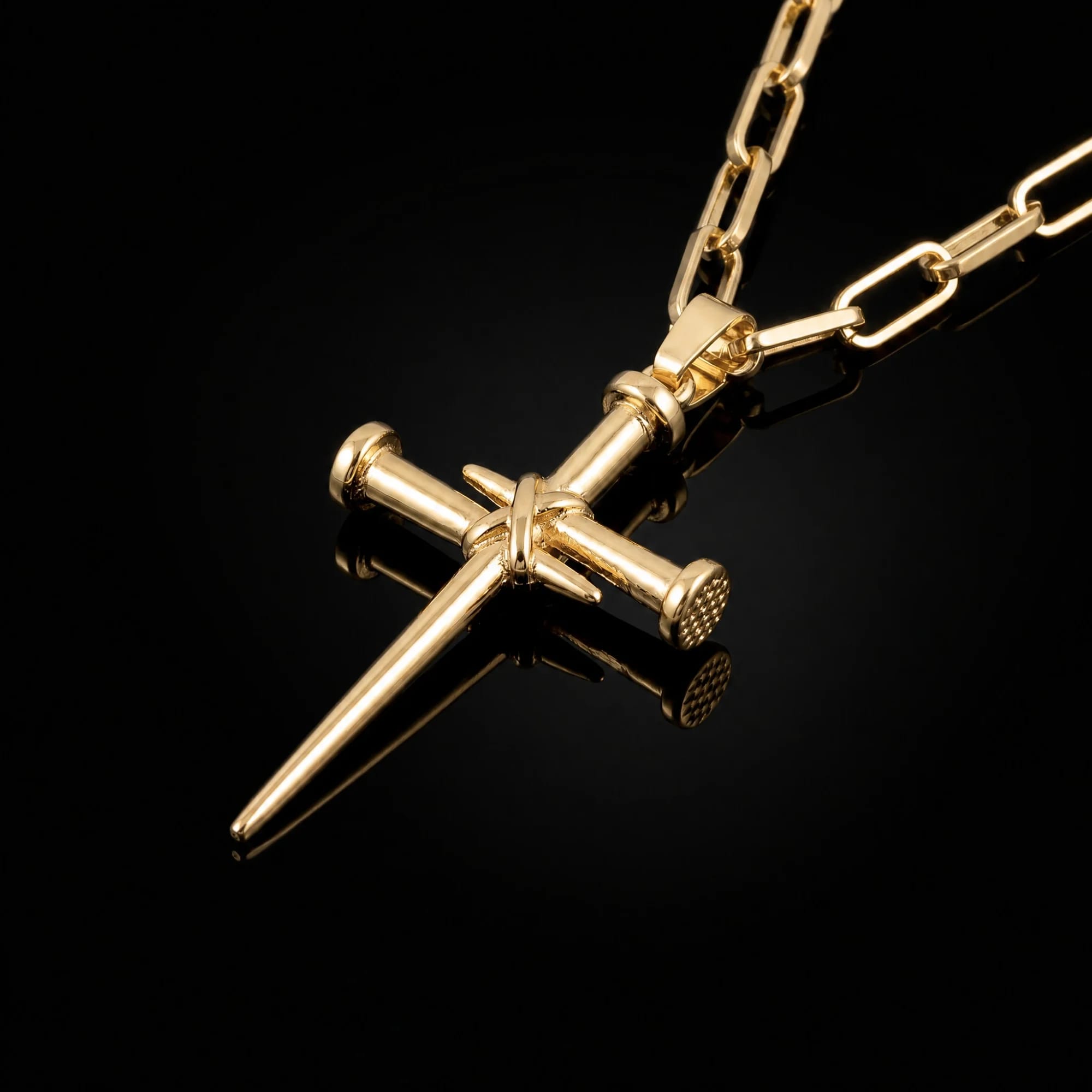 Corrente Tijolinho 3,5mm + Crucifixo de Pregos